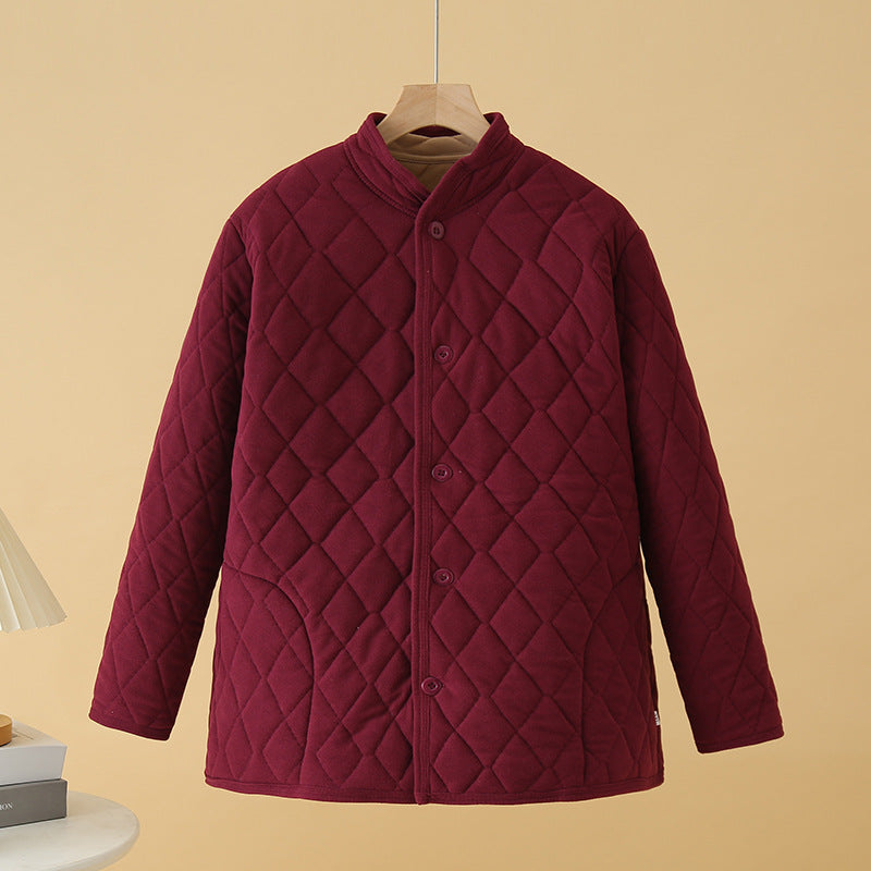 Quilted Velvet Warm Cotton Coat